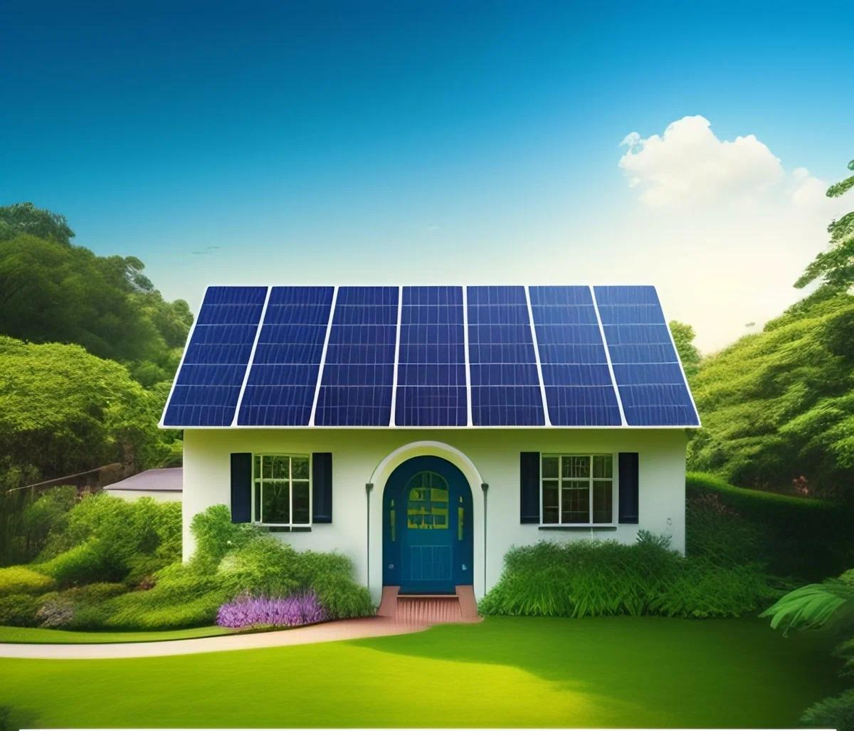 house with solarpanel