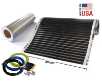 Calorique® - Infrared Heating Foil Kit width 50 cm, 1,5  m² 220 W/m² with Protective Screenin