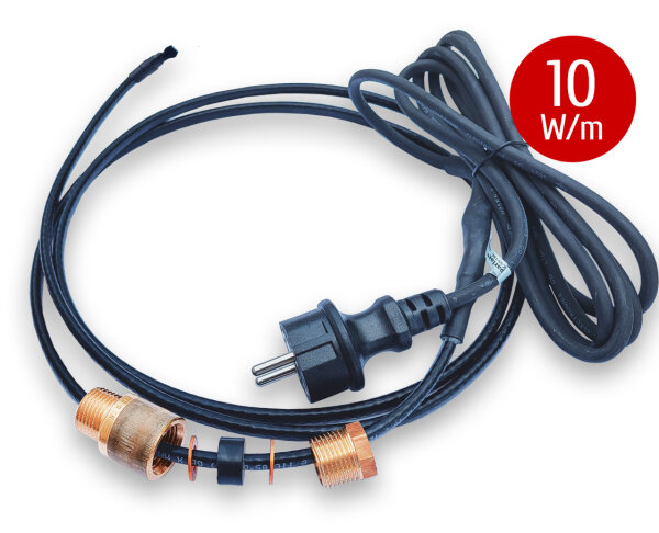 Prefabricated self-regulating heating cable with seal for...
