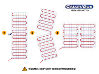 Calorique Twin-Heizkabelmatten elektrische Fußbodenheizung 100 W/m² - 24,0 m² (2x12m²)