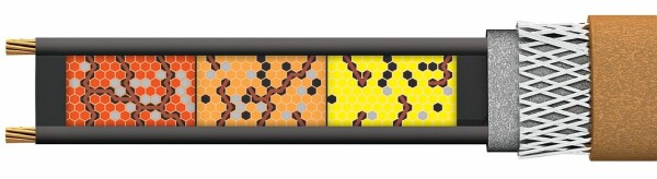 CALORIQUE LTC-Heizkabel selbstregulierend 30W/m hochwertiges Aussenmantel für Innen-und Außenbereich - vorkonfektioniert mit Stecker - 1m