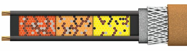 CALORIQUE LTC-Heizkabel selbstregulierend 30W/m hochwertiges Aussenmantel für Innen-und Außenbereich - vorkonfektioniert mit Stecker - 12m