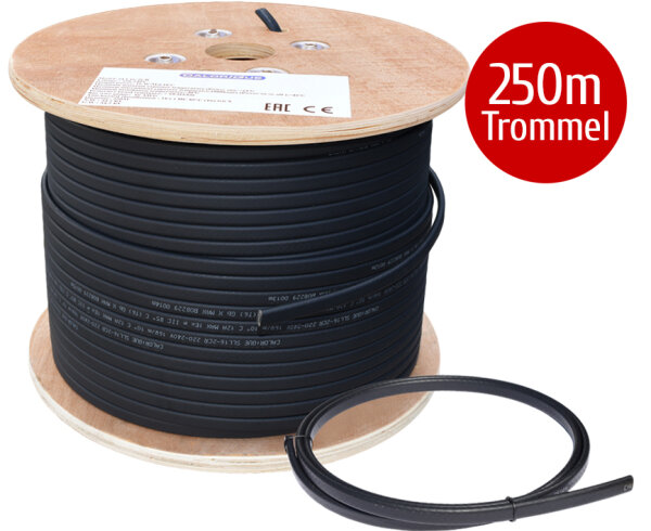 250rm on the drum - CALORIQUE SLL heating cable 30W/m self-regulating premium outer jacket outdoor use