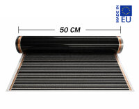 CALORIQUE Infrarot Heizfolien NEO Set 50 cm breit 7 m² 150 W/m²