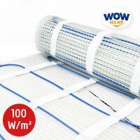 WOW Heat Heizkabelmatten elektrische Fußbodenheizung 100 W/m² / 0,5 - 12 m²
