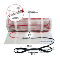 Calorique Twin-Heizkabelmatten elektrische Fußbodenheizung 150 W/m² - 2,5 m²