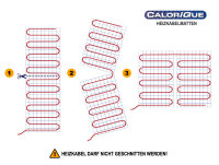 Calorique Twin-Heizkabelmatten elektrische Fußbodenheizung 150 W/m² - 3,0 m²